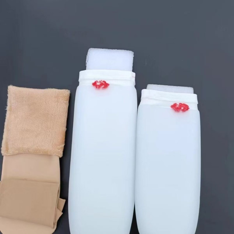 Knee Sleeve Pair - 下腿切断者用ふくらはぎ義肢ゲルスリーブ、ソフトシリコンソックスシース、ソフトカバーライナー付き、膝下義肢障害者向け
