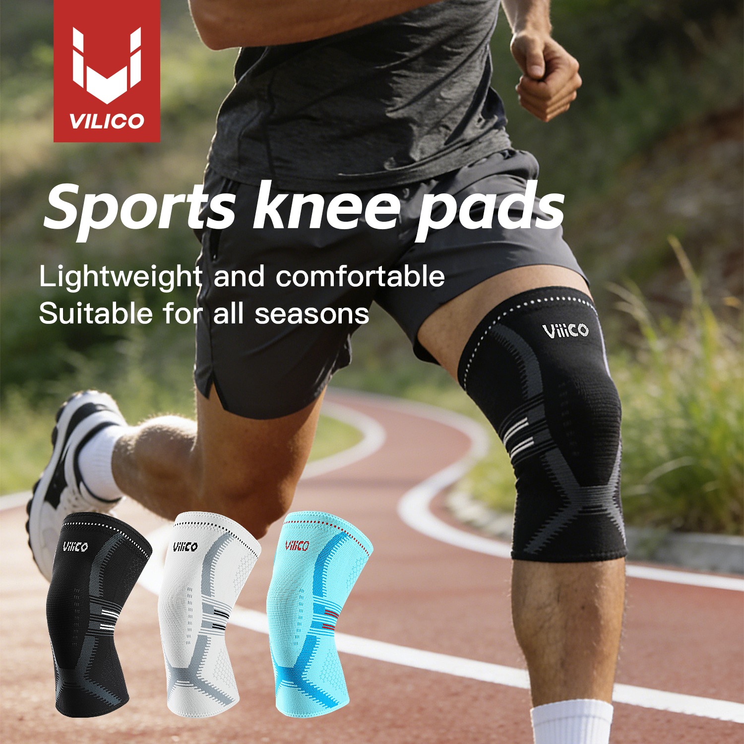 Knee Sleeve Pair - 1個入り膝サポーター 男女兼用 - ランニング、ジム、スポーツ、ACL、関節炎、半月板損傷のための関節サポート用圧縮スリーブ